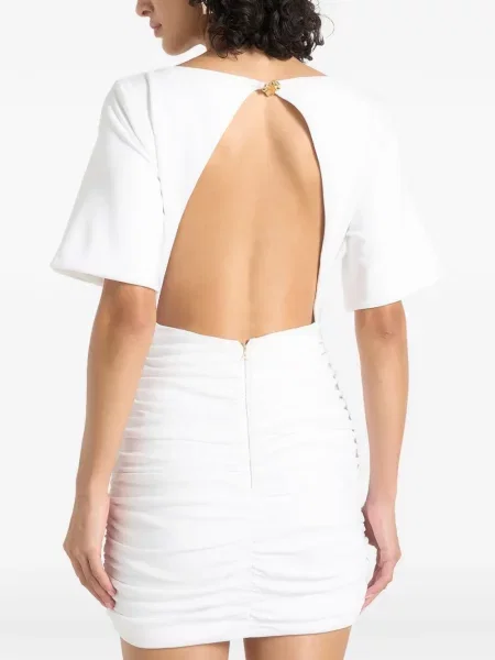 Rochie tip cămașă Manière De Voir cu volane alb