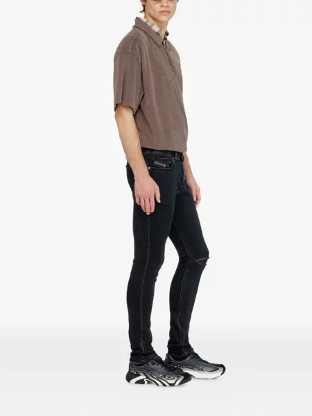 Jeansy skinny Diesel 1979 SLEENKER z niską talią czarne