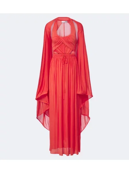 Rochie Christopher Esber din jerseu portocaliu