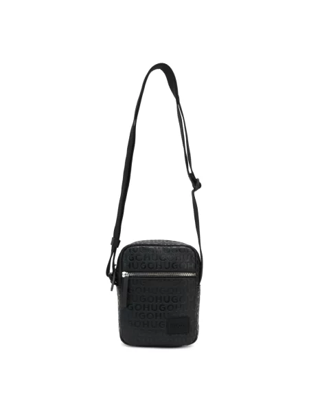 Torba crossbody Hugo skórzana czarna