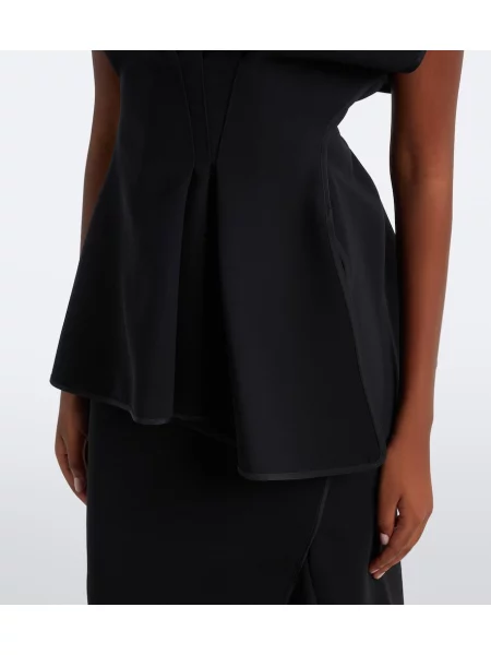 Top Maticevski drapat negru