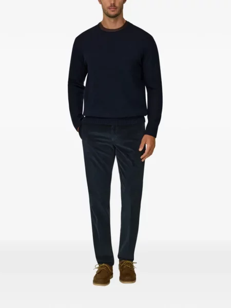 Pantaloni Boggi Milano de catifea albastru