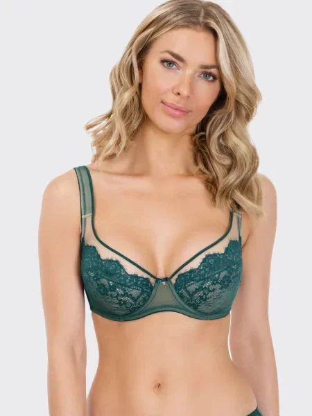 Бюстгальтер с уплотнённой чашкой зелений
