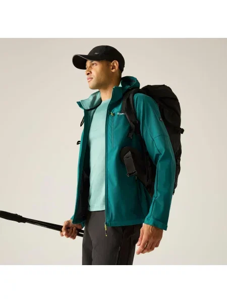 Wodoodporna kurtka softshell Arana z kapturem niebieska