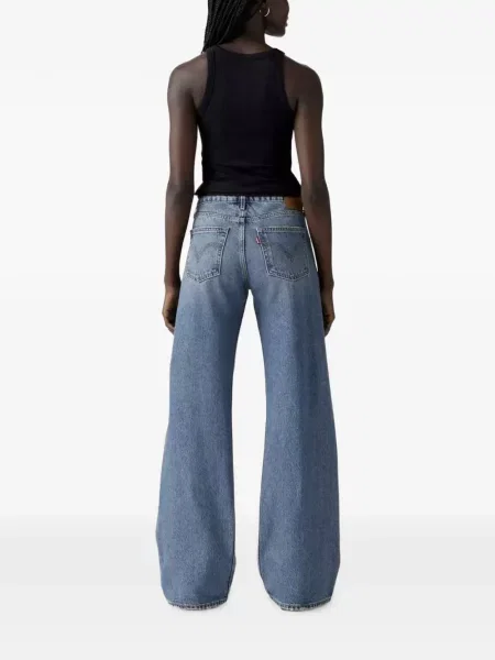 Blugi cu picior larg Levi's® cu talie înaltă albastru