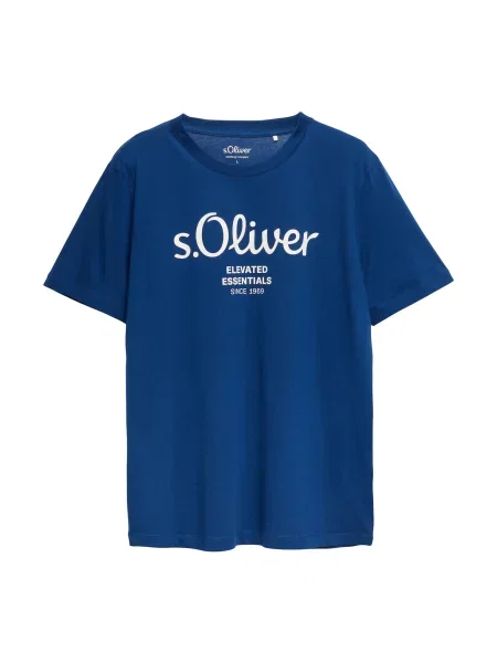 S.Oliver Tricou albastru gențiană alb