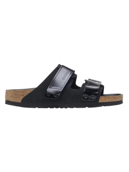 Klapki Birkenstock skórzane czarne