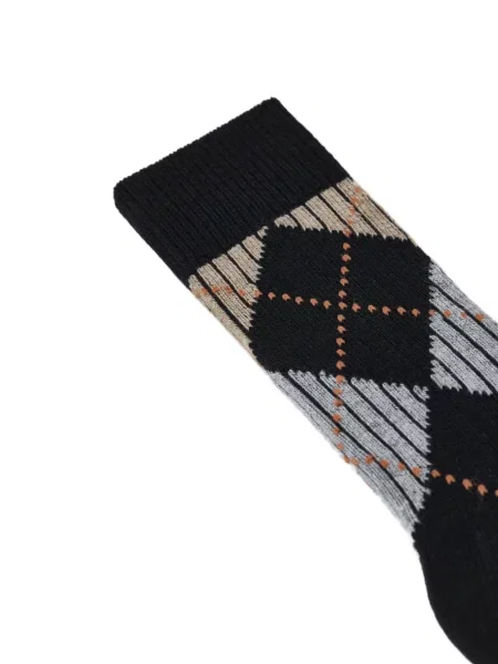 Șosete Closed tricotate cu model argyle negru