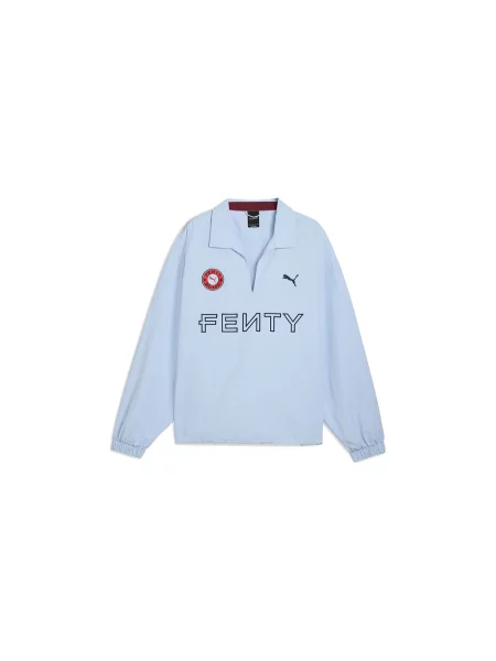 Top Puma w tropikalny nadruk z kapturem niebieski