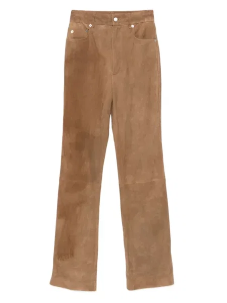 Pantaloni Nanushka cu 5 buzunare maro