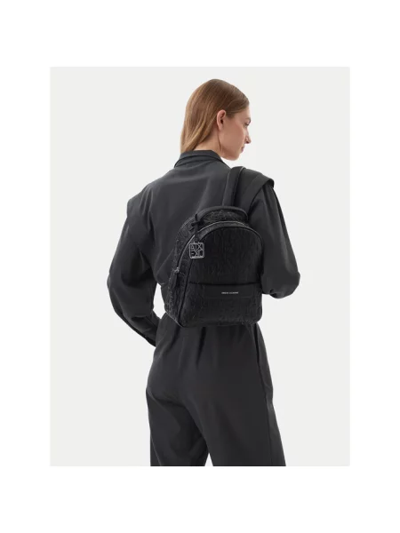 Plecak Armani Exchange skórzany czarny