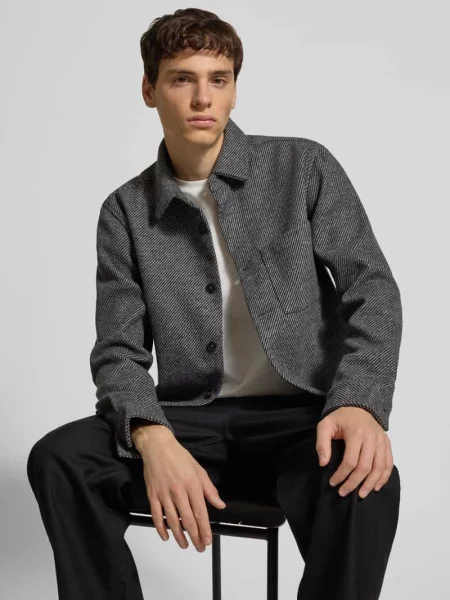 Kurtka koszulowa o kroju regular fit ze wzorem w paski model ‘MICAH’ Only & Sons