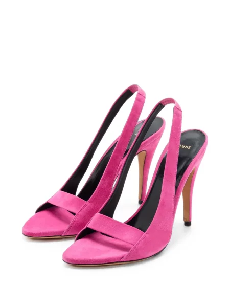 Sandale Jude din piele de căprioară slingback roz