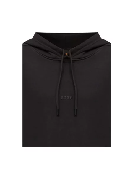 Bluza z kapturem Boss Orange casual z kapturem z logo czarna