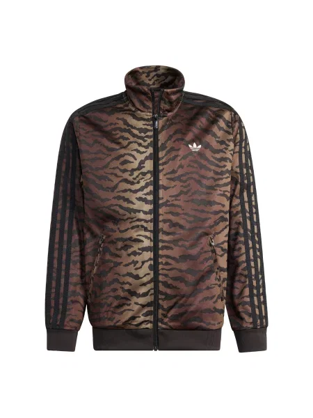 ADIDAS ORIGINALS Ζακέτα φούτερ Firebird καφέ / καπουτσίνο / μαύρο λευκό