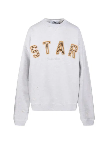 Grafic hanorac crewneck Golden Goose cu decolteu rotund gri