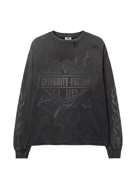 Hanorac Triple Sevens cu imagine negru