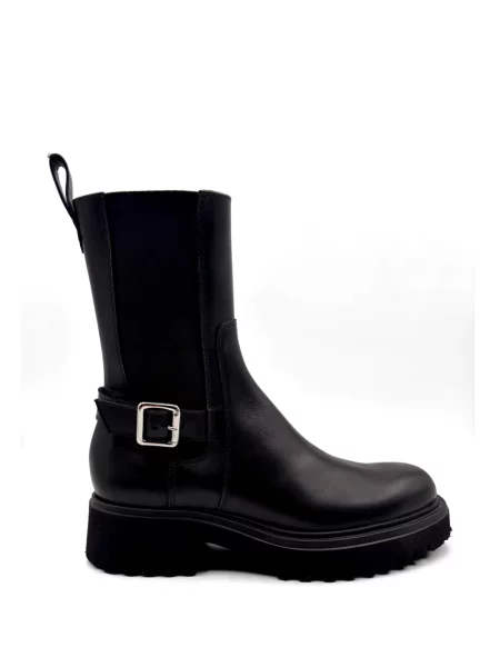 Botine Guglielmo Rotta cu platformă cu cataramă negru