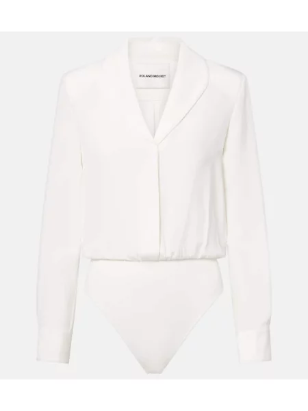 Body Roland Mouret din satin alb