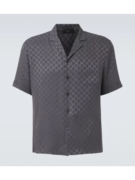 Cămașă Gucci de mătase gri