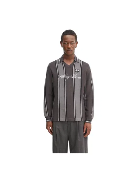Filling Pieces sweter z wiskozą Knit Football Jersey szary