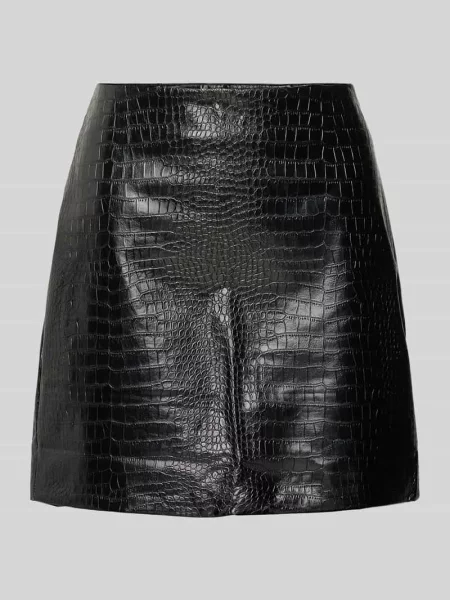 Spódnica mini z imitacji skóry model ‘Dorothee’ Leger czarna