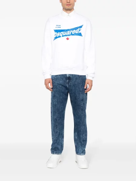 Raštuotas džemperis Dsquared2 balta
