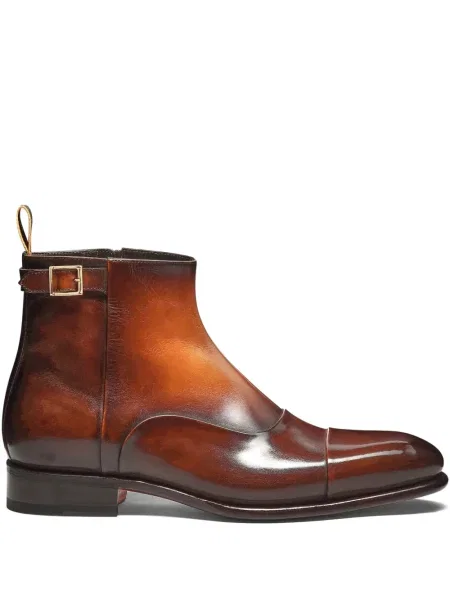 Botine Santoni din piele maro