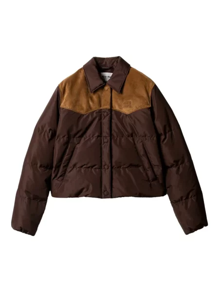 Kurtka Miu Miu ocieplana brązowa
