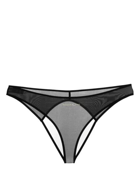 Chiloți tanga Maison Close transparente negru