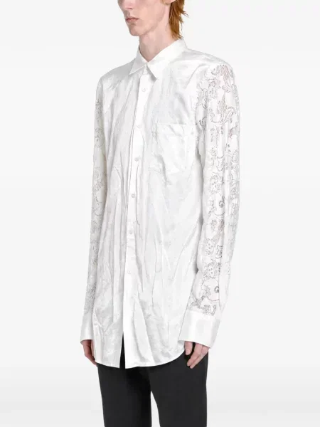 Σατέν πουκάμισο Comme Des Garçons Homme Plus λευκό