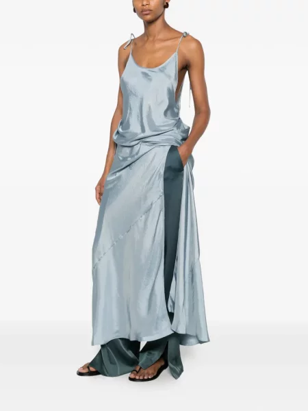 Rochie maxi System cu legături albastru