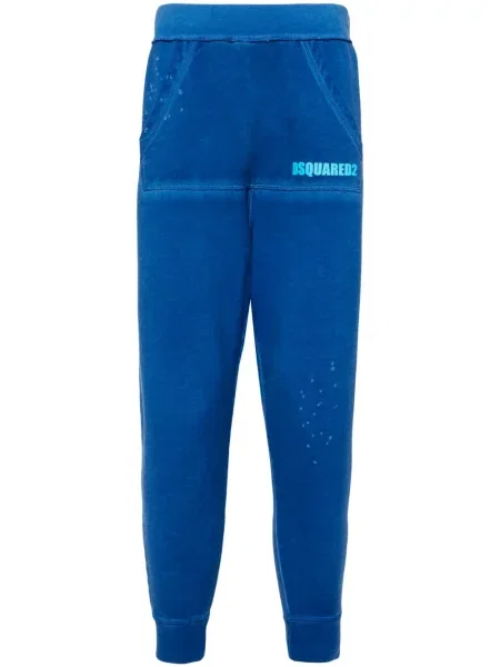 Pantaloni Dsquared2 cu imagine alergare albastru