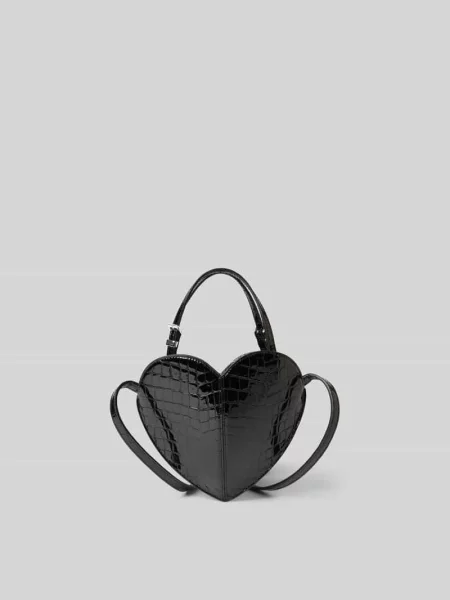 Torba typu crossbody z naturalnej skóry Rotate czarna