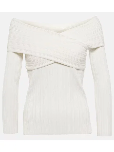 Top Veronica Beard tricotate alb