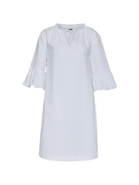 Rochie mini Club21 cu decolteu în V cu volane alb