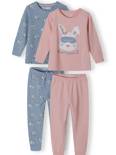 MINOTI Pijamale deschis / roz deschis albastru