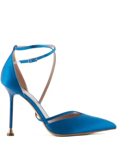 Pantofi cu toc Giorgio Armani cu bretele albastru