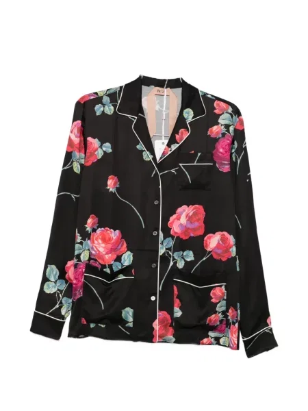 Cămașă N°21 cu model floral cu imagine negru