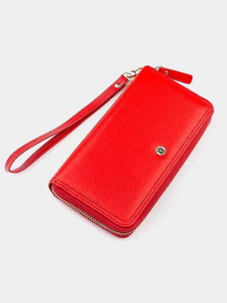 Кожаный кошелек Boston Leather Accessories красный