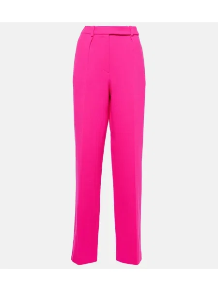 Szerokie spodnie Alexandre Vauthier wełniane różowe