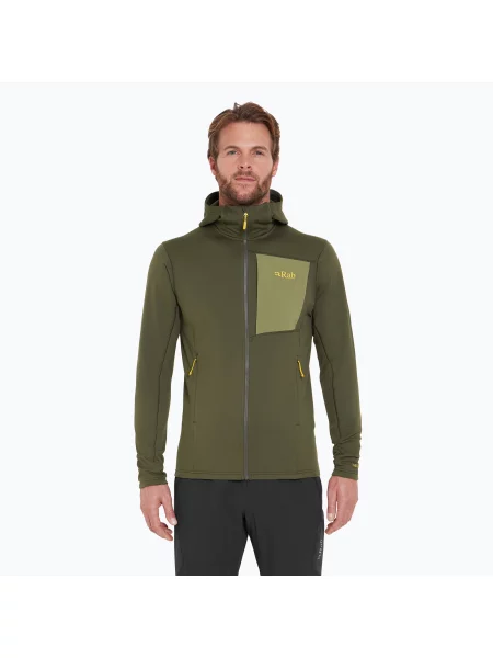 Férfi pulóver Rab Superflux Hoody army Superflux Hoody zöld