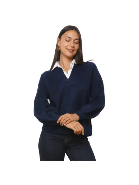 Pulover La Modeuse albastru
