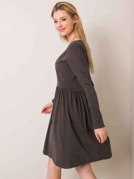 Obleka obleka Fashionhunters kaki