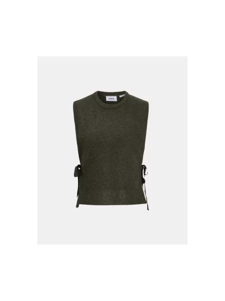 Pleteni prsluk Jack & Jones zelena