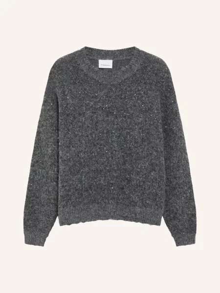Comma Sweter Z Cekinami grau