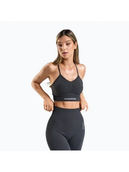 Sportovní podprsenka Carpatree Allure Seamless titanium grey šedá