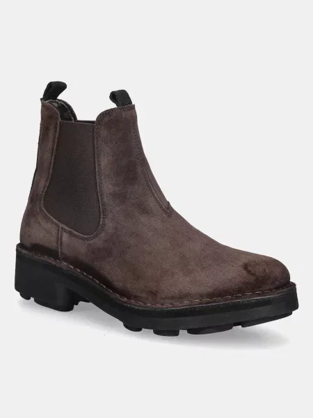 Замшеві черевики Fly London коричневий