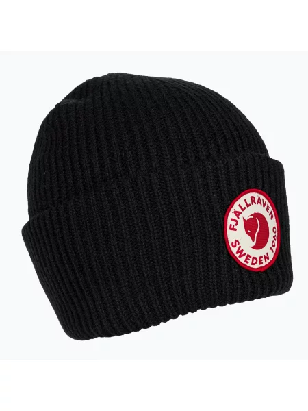 Czapka zimowa Fjällräven Logo Hat black czarna