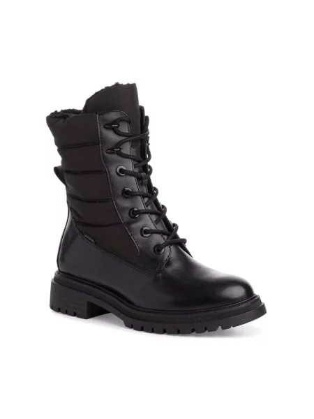 Buty do kostki Tamaris skórzane czarne